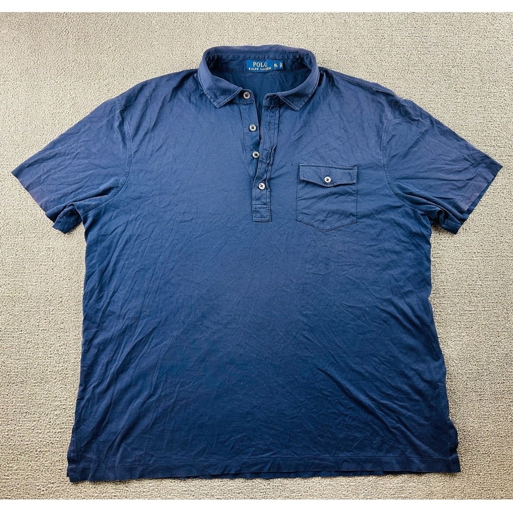 Polo Ralph Lauren Polo Men Shirt XL Blue Classic Fit Cotton Preppy Golf Business